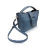 PERMAS Python Leather Handbag, Navy Blue