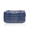 Crocodile Leather Handle Wallet, Blue