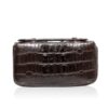 Crocodile Leather Handle Wallet, Brown