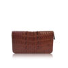 Crocodile Leather Purse, Brown