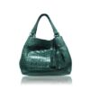 Crocodile Leather Tassel Hobo Bag