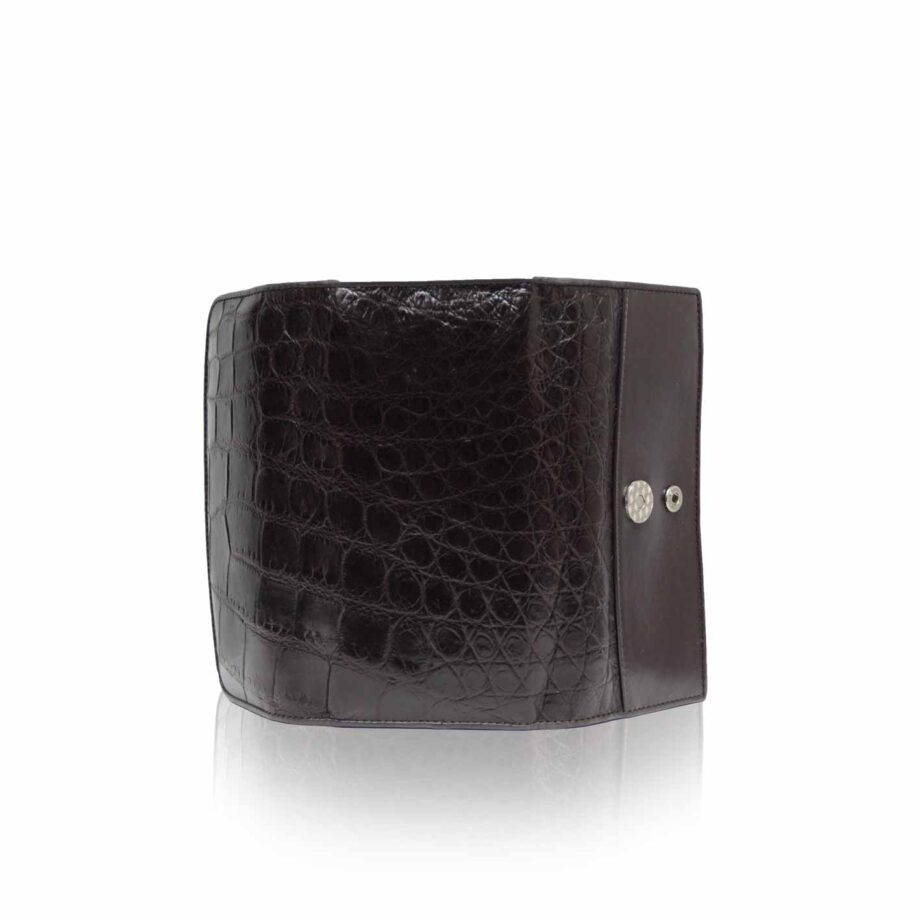 Crocodile Leather Women's Purse, Black