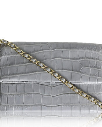 DAISY Crocodile Sling Bag, Grey, Size 28