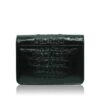 ICON Crocodile Fold Over Cross Body Bag, Dark Green