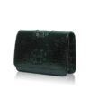 ICON Crocodile Fold Over Cross Body Bag, Dark Green