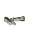 Python Leather Flat Shoes Natural