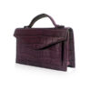 Crocodile Leather CERVIN With Handle Sling Bag, Purple