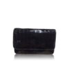 Crocodile Shiny Black BARZAAR Clutch Bag