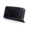 Crocodile Two Round Zipper Purse, In A Variety Of Colors