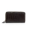 Crocodile Two Round Zipper Purse, In A Variety Of Colors