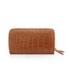 Crocodile Two Round Zipper Purse, In A Variety Of Colors