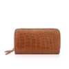 Crocodile Two Round Zipper Purse, In A Variety Of Colors