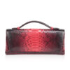 FURI Python Skin Clutch Bag, Red & Black, 30 cm