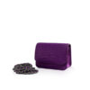 Matte Crocodile Leather Mini BARZAAR Clutch Bag, Size 14 cm