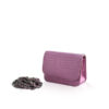 Matte Crocodile Leather Mini BARZAAR Clutch Bag, Size 14 cm