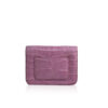 Matte Crocodile Leather Mini BARZAAR Clutch Bag, Size 14 cm