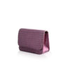 Matte Crocodile Leather Mini BARZAAR Clutch Bag, Size 14 cm