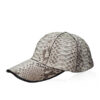 Python Leather Hat , Natural