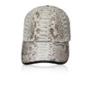 Python Leather Hat , Natural