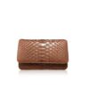 Python Leather Sling Bag BARZAAR, Brown