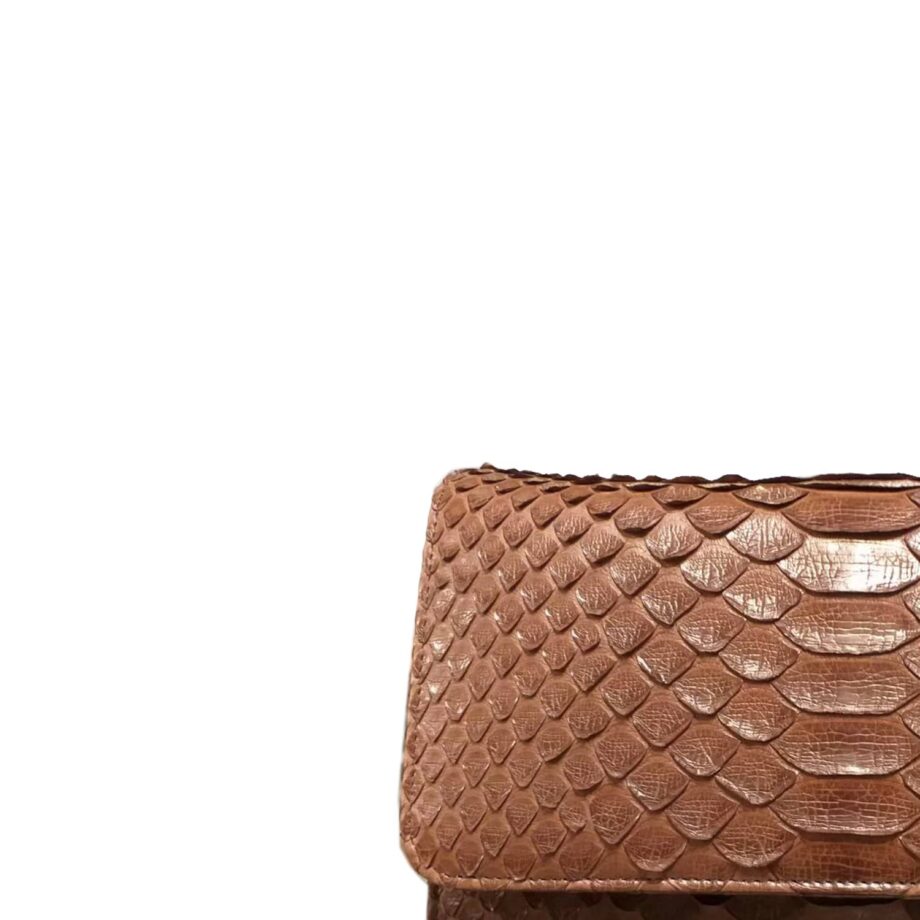 Python Leather Sling Bag BARZAAR, Brown