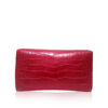 Crocodile Leather Clutch Bag, LUANA, Pink, Size 28 cm