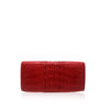 Crocodile Leather Clutch Bag, LUANA, Red, Size 25 cm