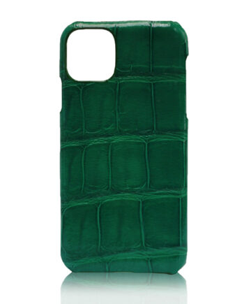 Crocodile Skin iPhone 11 Case, Matte Green