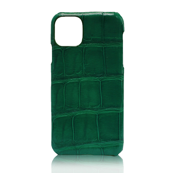 Crocodile Skin iPhone 11 Case, Matte Green