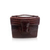 FOTO, Crocodile Leather Handbag, Shiny Brown