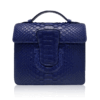 "FOTO" Python Skin Handbag, Matte Royal Blue, Size 20