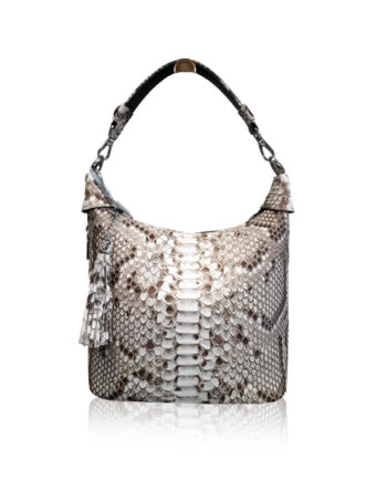 MASTANG, Python Skin Handbag, Size 25, Natural