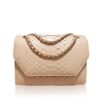 DIAMOND Matte Python Belly Sling Bag Beige Size 22