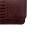 Barzaar Matte Burgundy Python Leather Clutch Bag