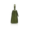 Goldmas Cobra Leather Handbag, Shiny Olive Green, Size 21