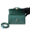 MONARCH Ostrich Leather Handbag, Green, Size 21