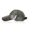 Python Belly Leather Hat, Shiny Silver Limited