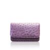 BARZAAR Purple Ostrich Leather Clutch Bag