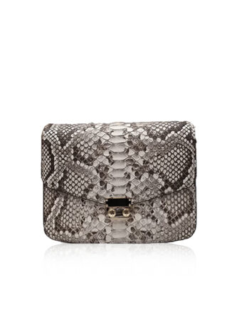 BLOOMING Python Leather Sling Bag, Natural, Size 21