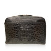 BRICK Crocodile Hornback Leather Sling Bag, Matte Black, Size 28 cm