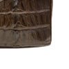 BRICK Crocodile Tail Leather Sling Bag, Matte Brown, Size 18 cm