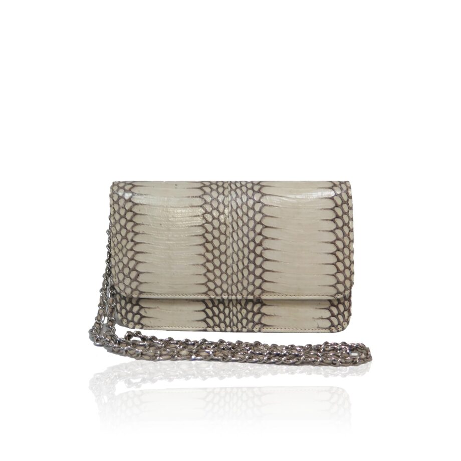 Barzaar Natural Cobra Snake Clutch Bag