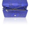 Barzaar Royal Blue & Black Python Clutch Bag