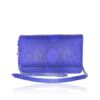 Barzaar Royal Blue & Black Python Clutch Bag