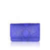 Barzaar Royal Blue & Black Python Clutch Bag