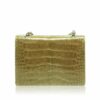 DIAMOND, Crocodile Belly Leather Sling Bag, Mustard, Size 20