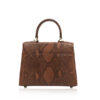 GOLDMAS Brown & Black Python Back Handbag, Size 21