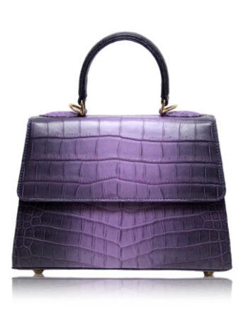 GOLDMAS Crocodile Handbag, Two Tone Purple Limited, size 25