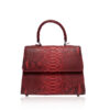 "GOLDMAS" Red & Black Python Back Handbag, Size 21