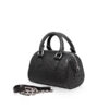 Ostrich Leather Handbag PILLODY, Black, Size 18 cm